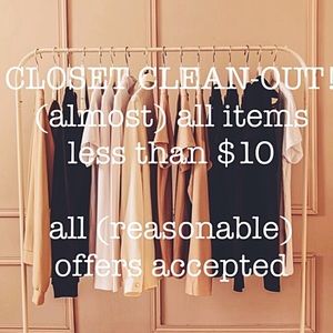 CLOSET CLEANOUT EVERYTHING HAS TO GO 🤍